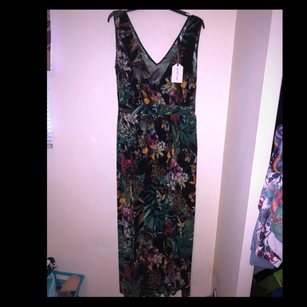 Double split maxi w built in body suit